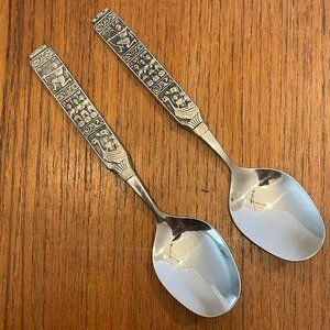 Vintage Hardanger KONGE TINN Pewter Norway Viking Smart Choice Flatware - Spoons